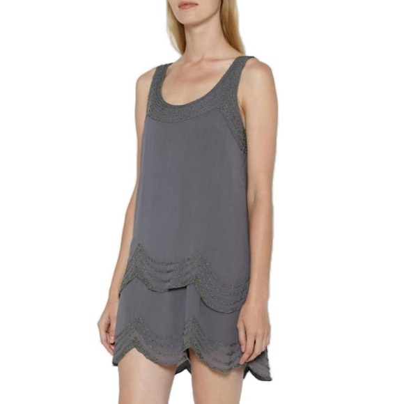 Joie Dresses & Skirts - Joie Caruso Silk Sleeveless Beaded Cocktail Dress